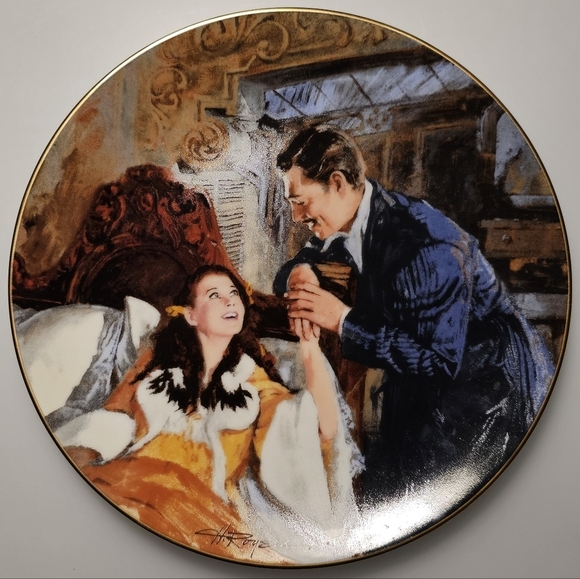 Gone with the Wind "Scarlett & Rhett's Honeymoon" 1990 Plate #2768D - Picture 3 of 9
